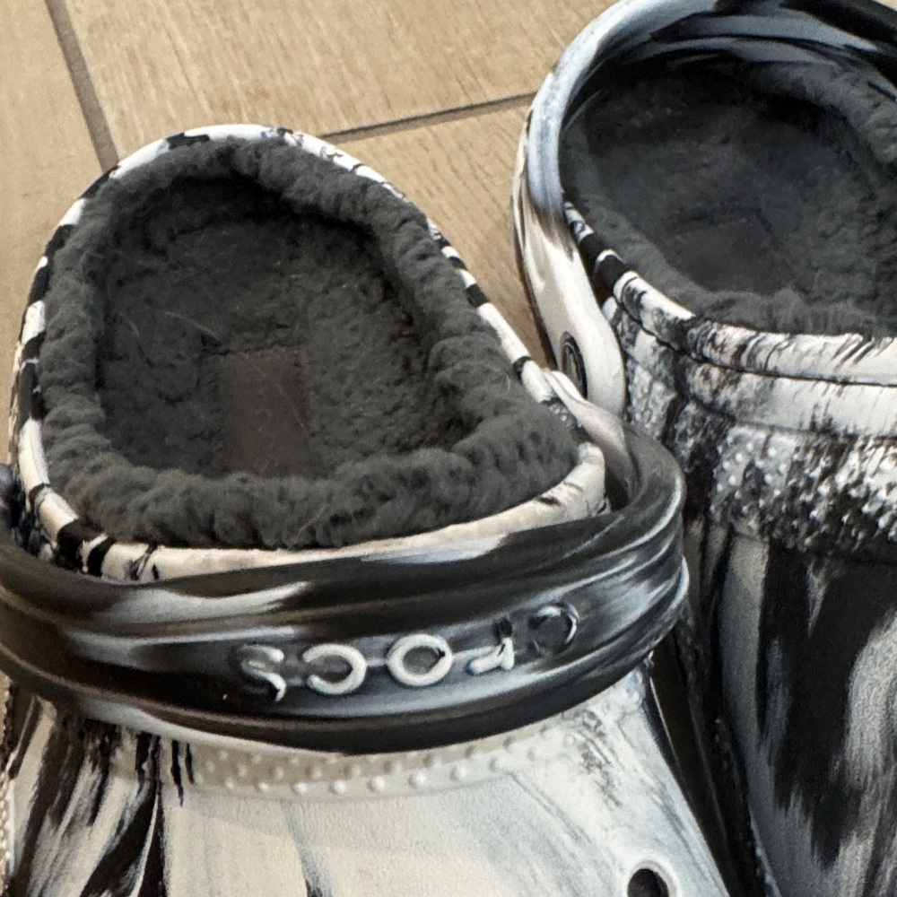 CROCS Black and White Loafers - Picture 3 of 5